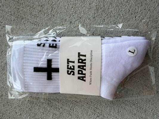 White Grip socks with LARGE cross