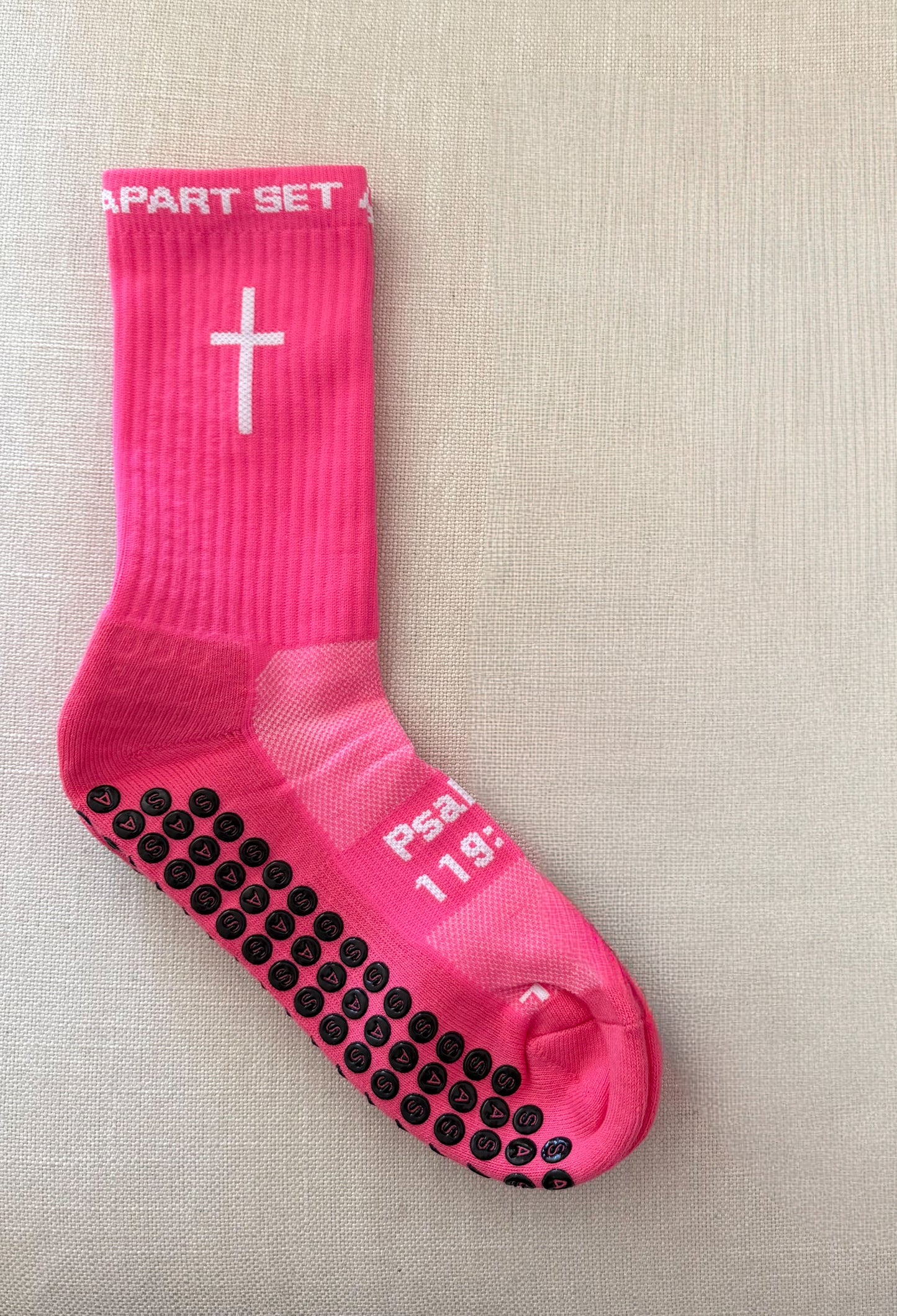 Pink Grip Socks SMALL cross