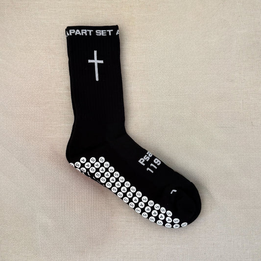 Black Grip socks SMALL CROSS